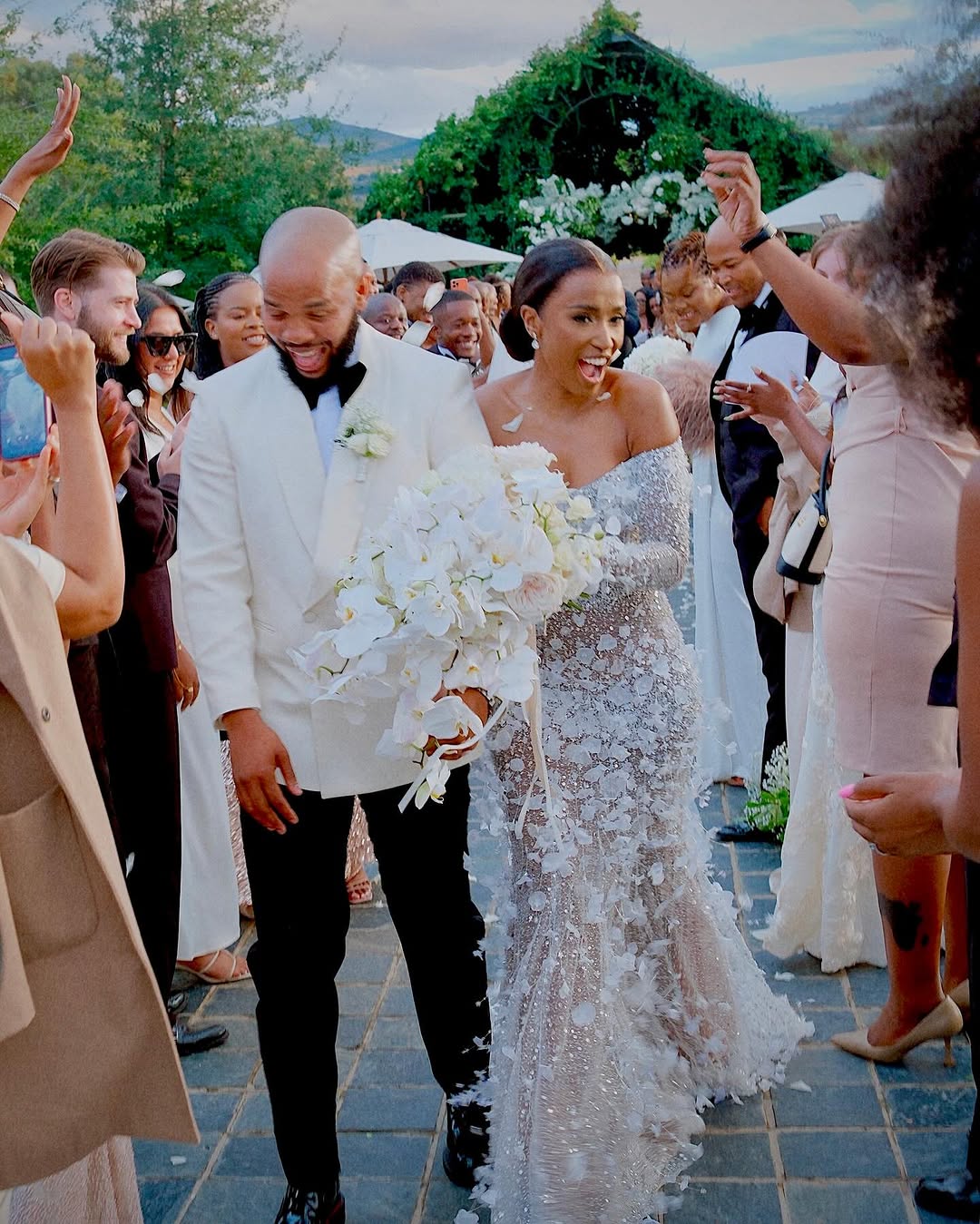 Zozibini Tunzi Wedding Dress & Husband